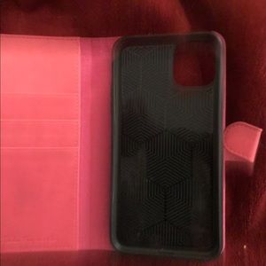 Red leather folio phone case IPhone 7-8 Plus used for a few days